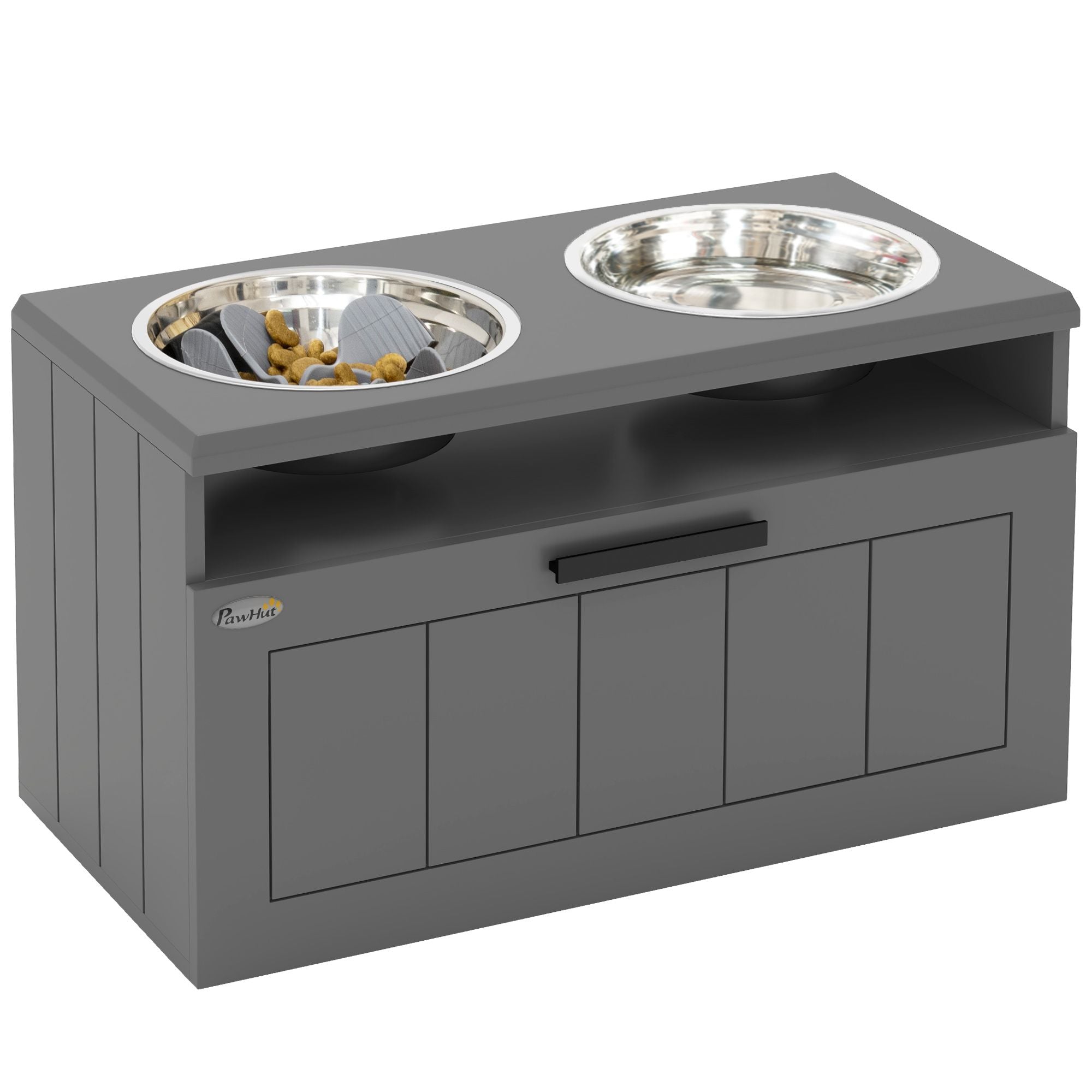 Elevate Your Large Dog's Dining Experience with a Raised Bowl Stand & Slow Feeder