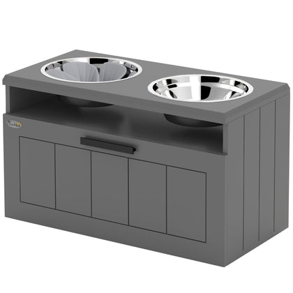 Elevate Your Large Dog's Dining Experience with a Raised Bowl Stand & Slow Feeder