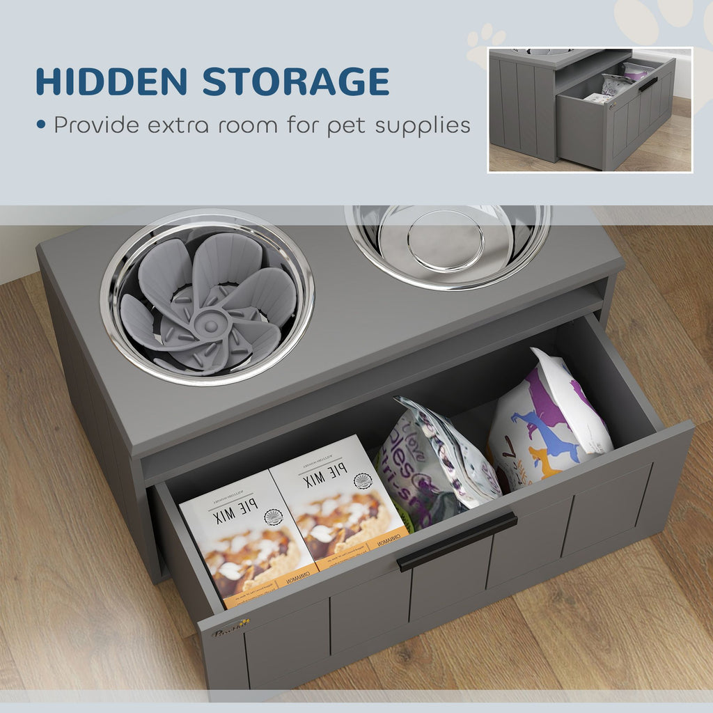 Elevate Your Large Dog's Dining Experience with a Raised Bowl Stand & Slow Feeder
