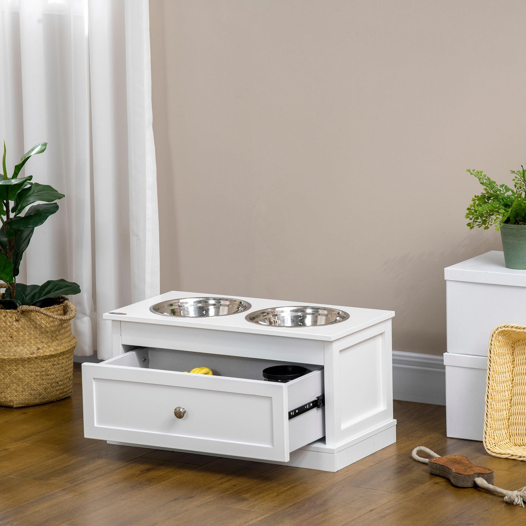 Elevate Your Dog's Dining Experience with Storage & Style