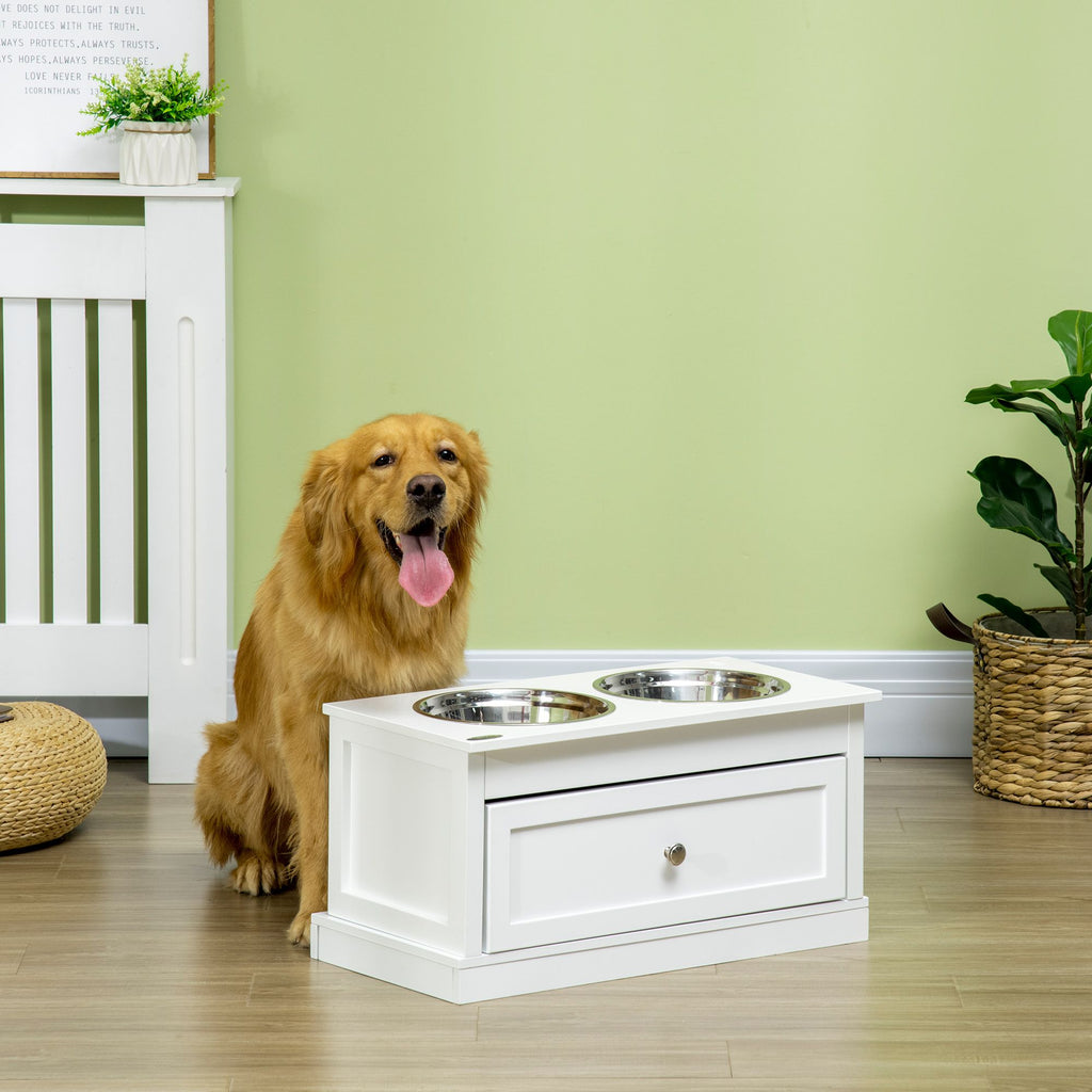 Elevate Your Dog's Dining Experience with Storage & Style