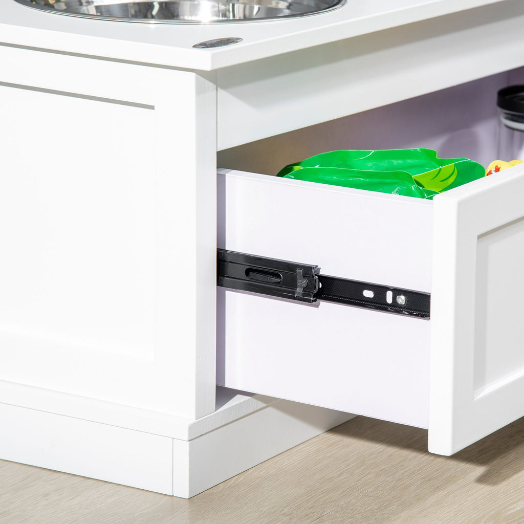 Elevate Your Dog's Dining Experience with Storage & Style
