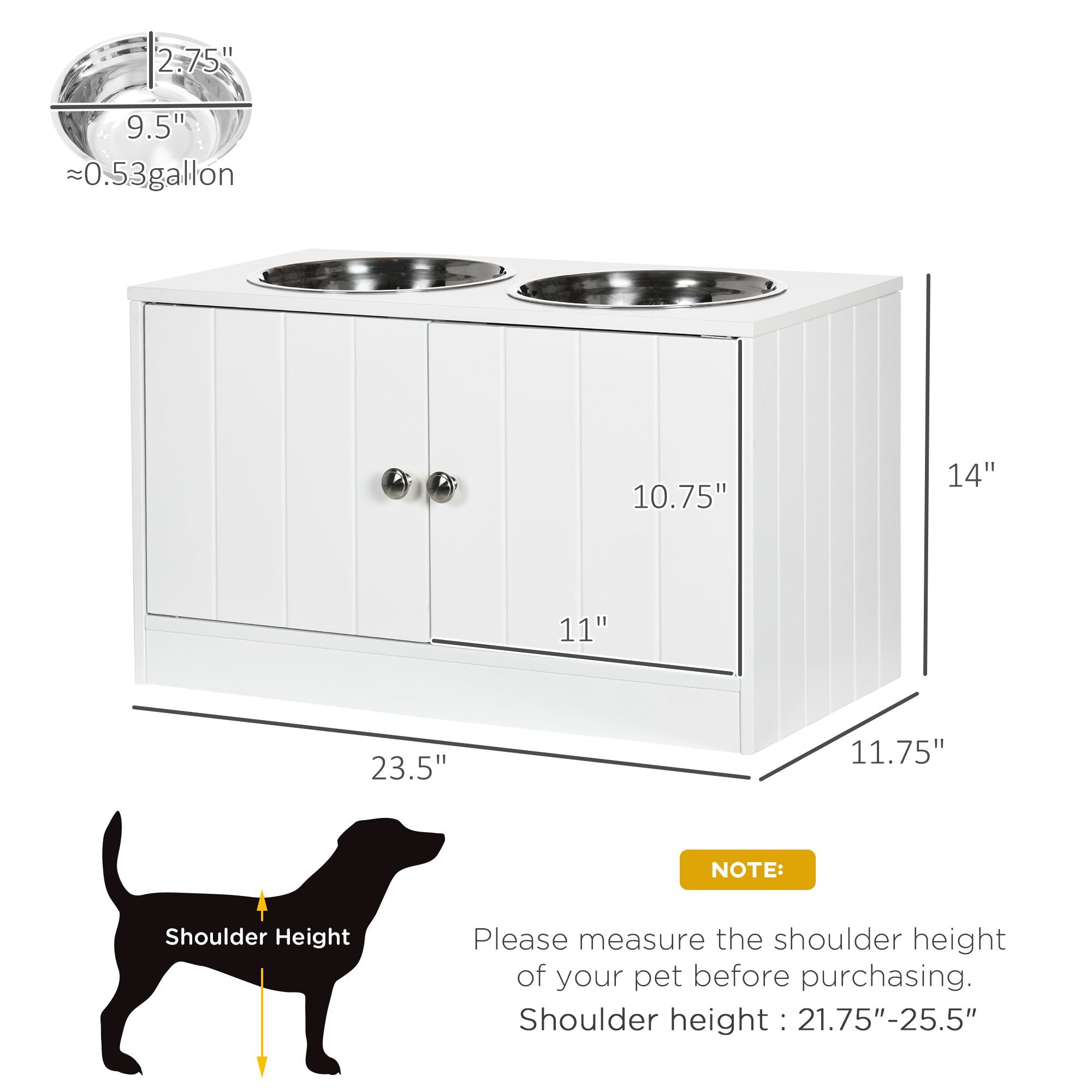 Elevate Your Dog's Mealtime with a Stylish Raised Feeder & Storage Cabinet