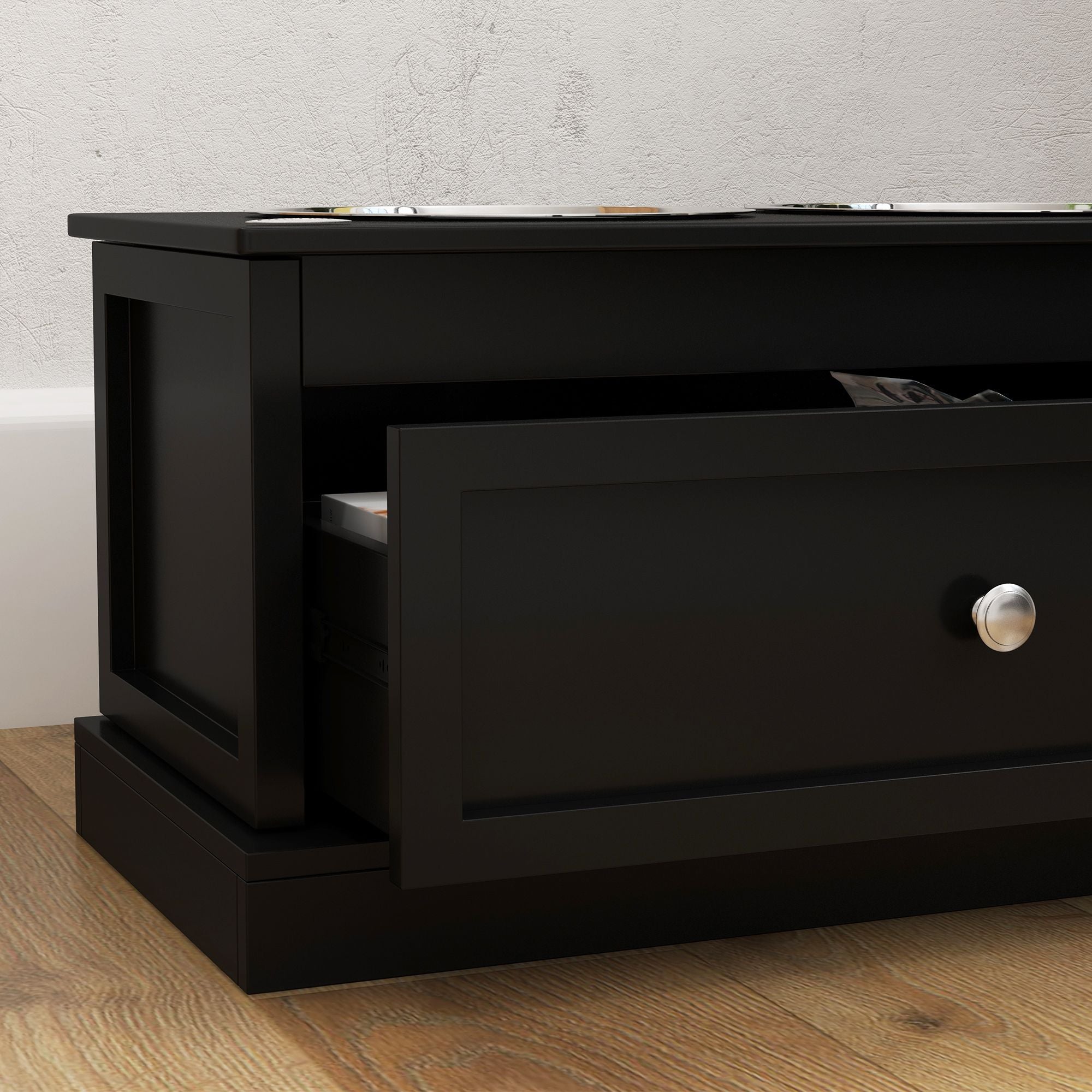 Elevate Your Dog's Dining Experience with Storage & Style