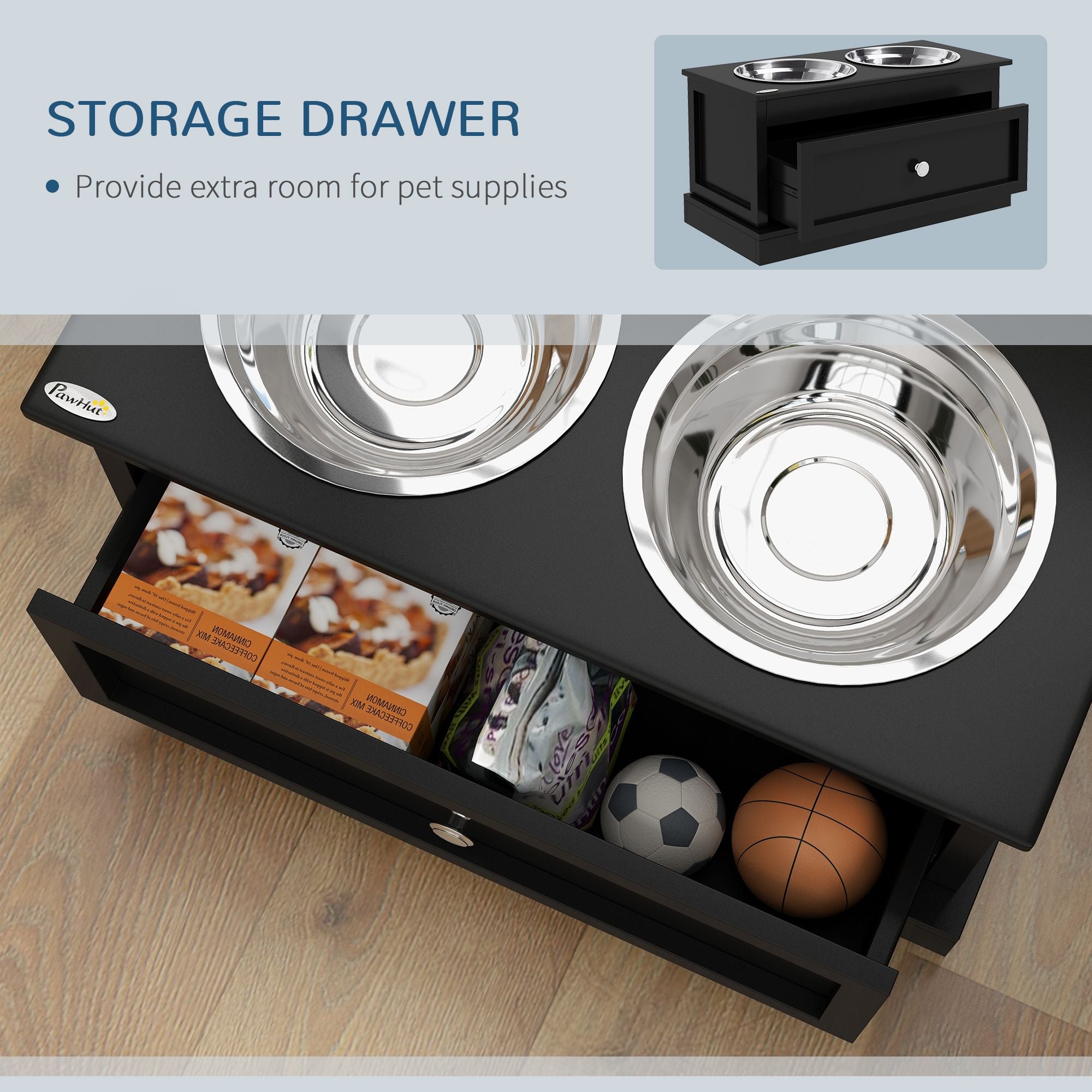 Elevate Your Dog's Dining Experience with Storage & Style
