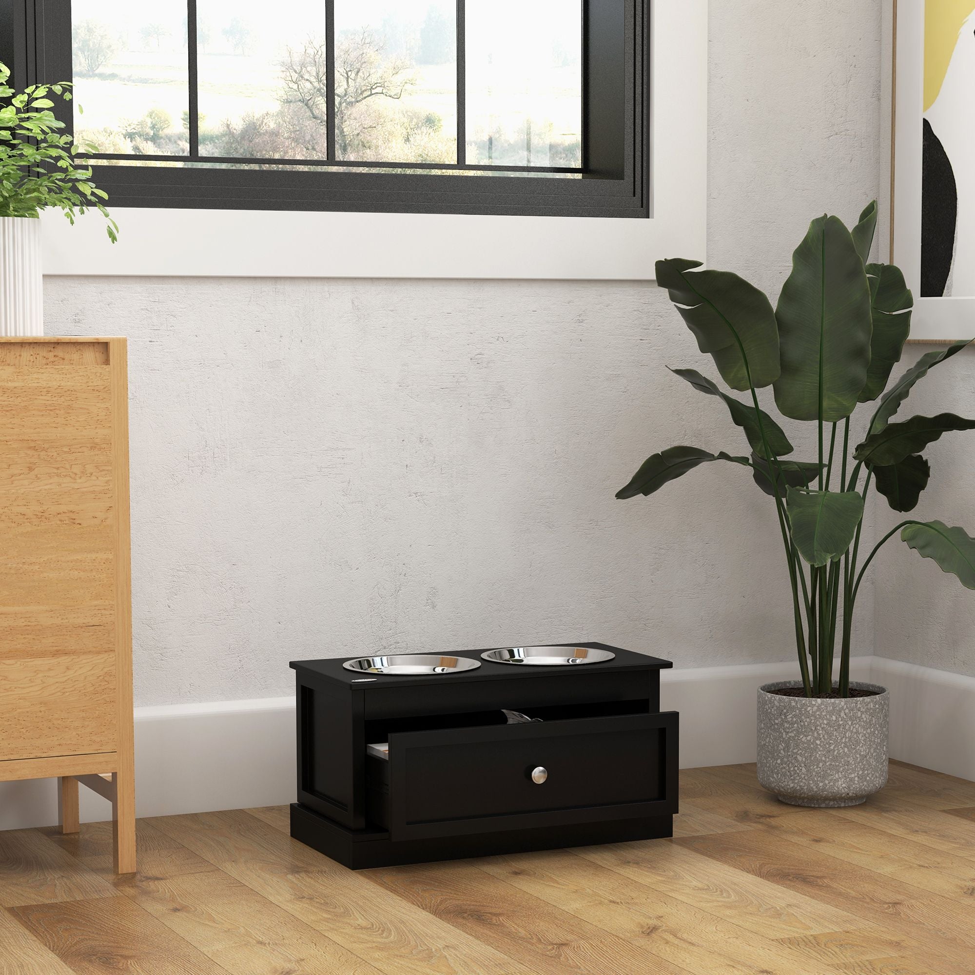 Elevate Your Dog's Dining Experience with Storage & Style