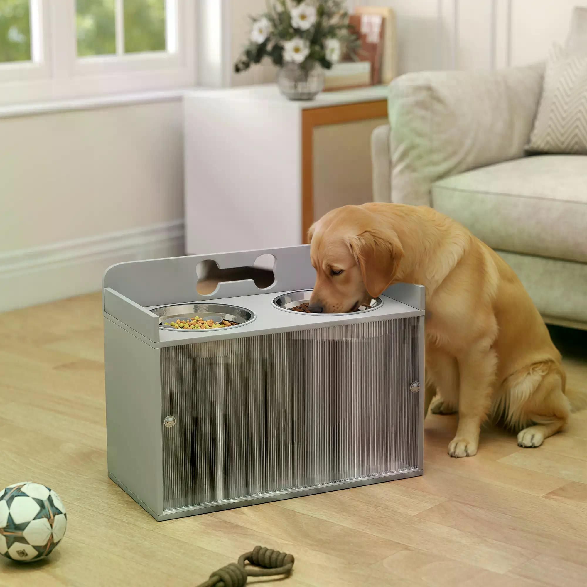 Elevate Your Dog's Mealtime with Style & Storage