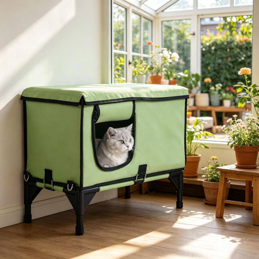 Elevated Heated Cat House