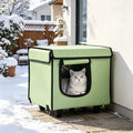 Elevated Heated Cat House – Warm, Insulated, water-ready Shelter