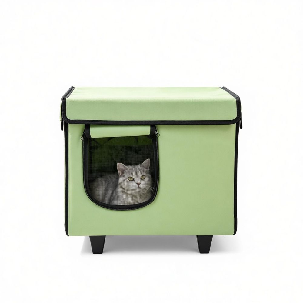 Elevated Heated Cat House – Warm, Insulated, water-ready Shelter