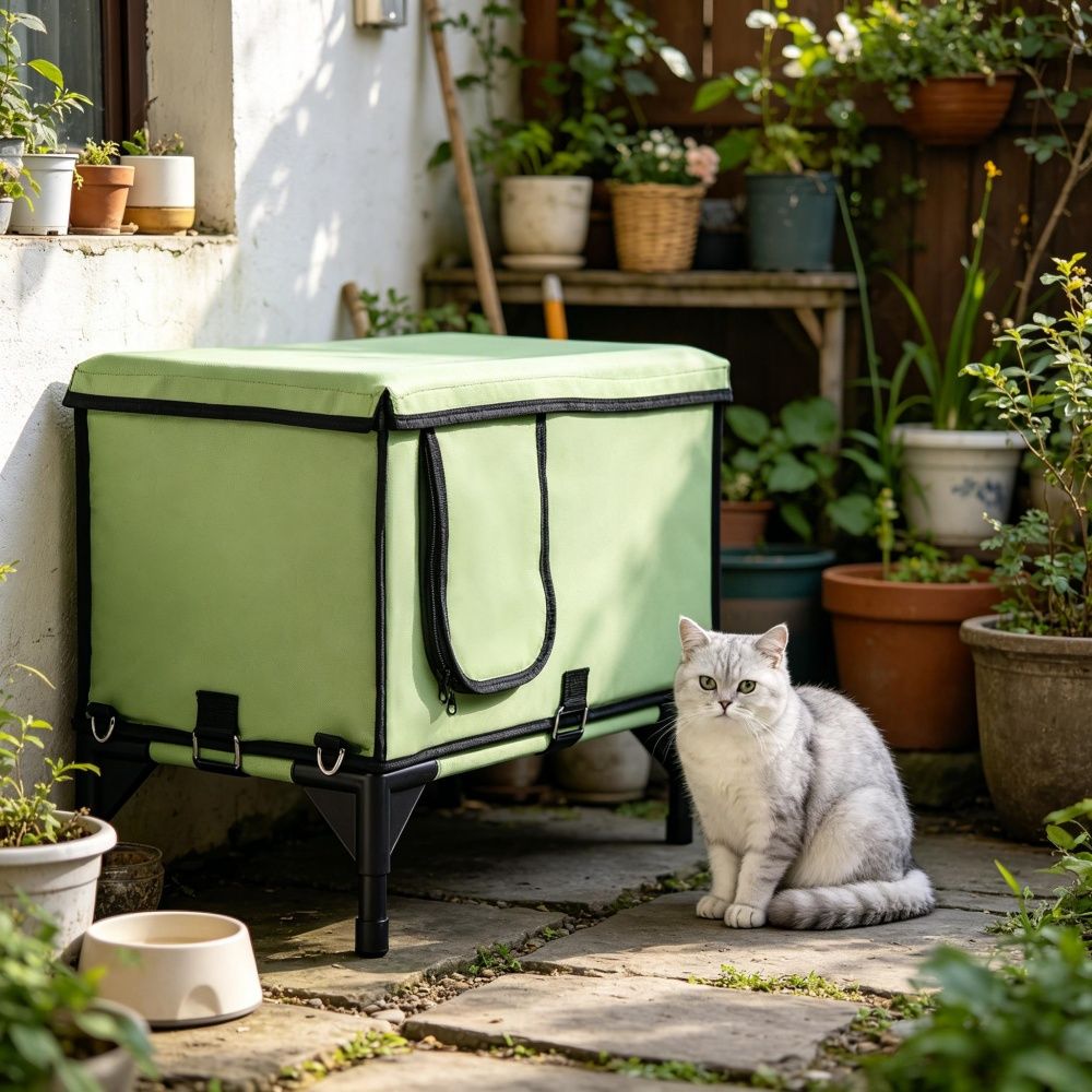 Elevated Heated Cat House
