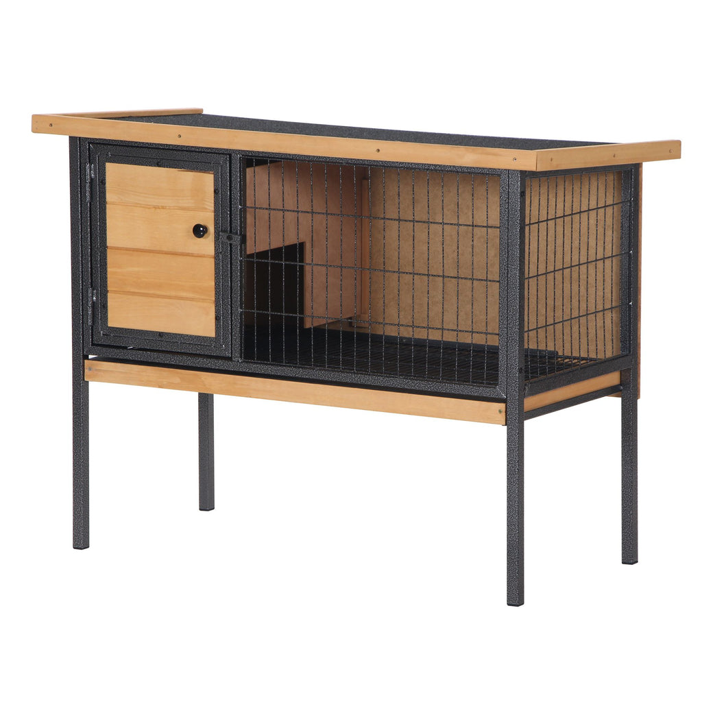Elevated Outdoor Rabbit Hutch with Removable Tray – Spacious & Safe