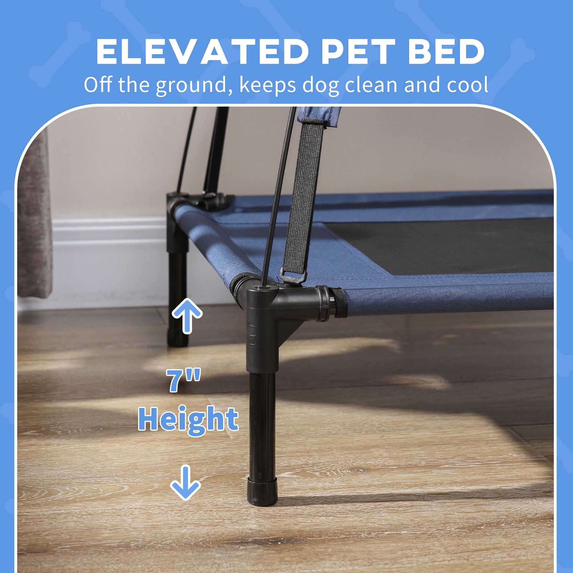 Elevate Your Dog's Comfort with a Portable Cot & Canopy