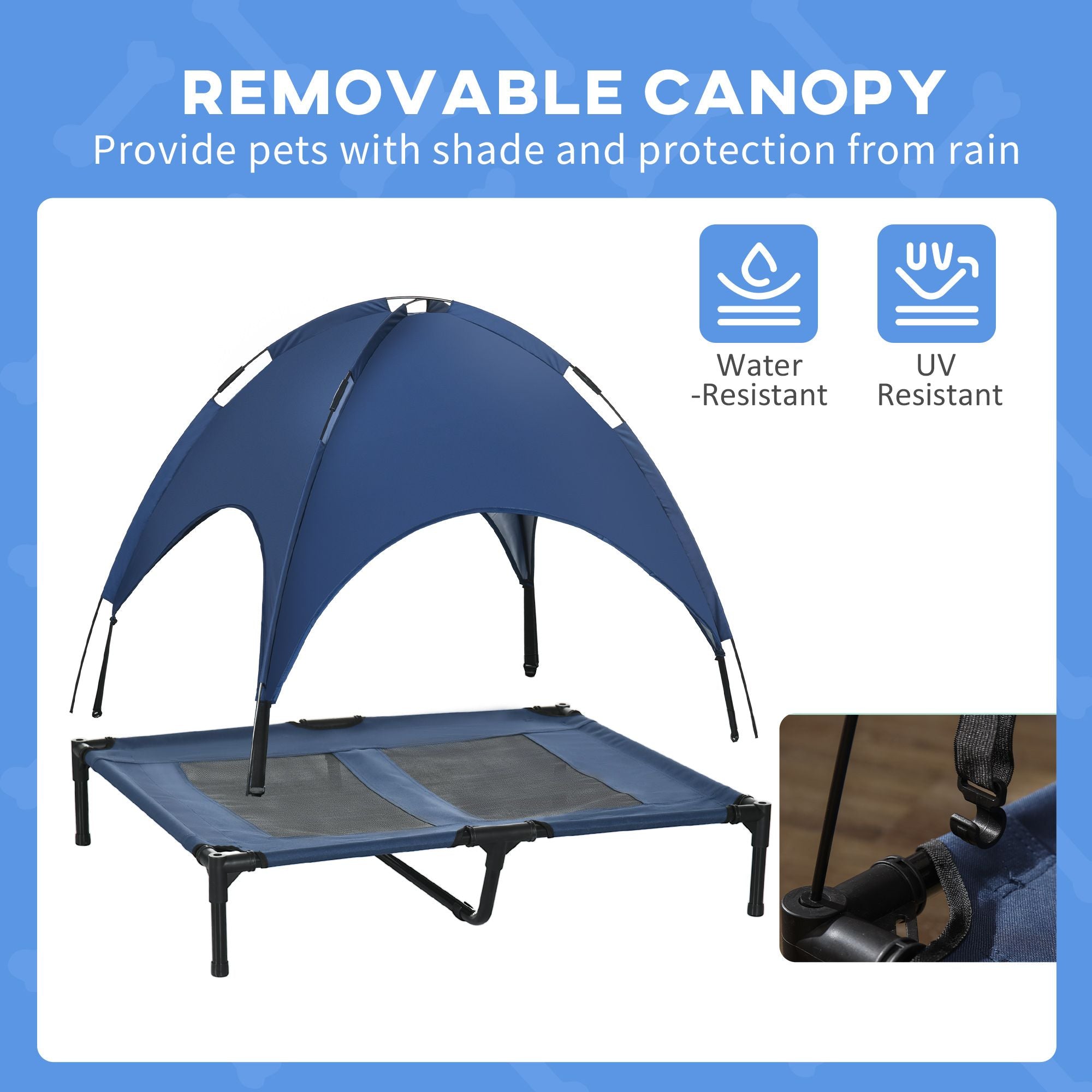 Elevate Your Dog's Comfort with a Portable Cot & Canopy