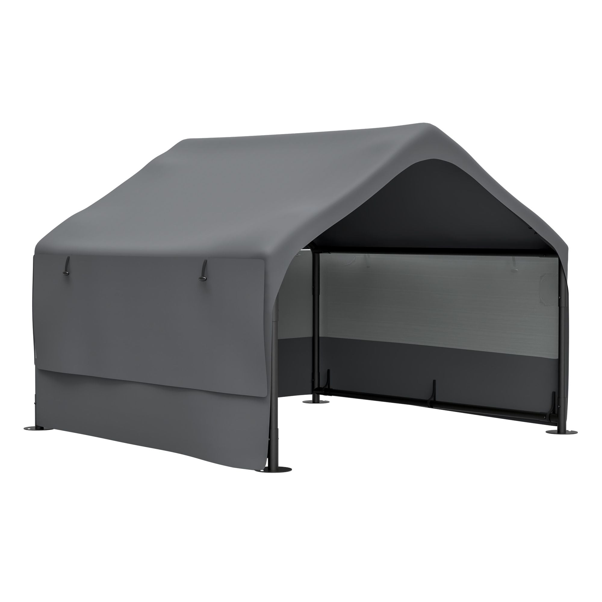 Extra Large Outdoor Dog House Tent with 3-Sided Mesh Windows, Breathable Sun Rain Cover Pet Shelter