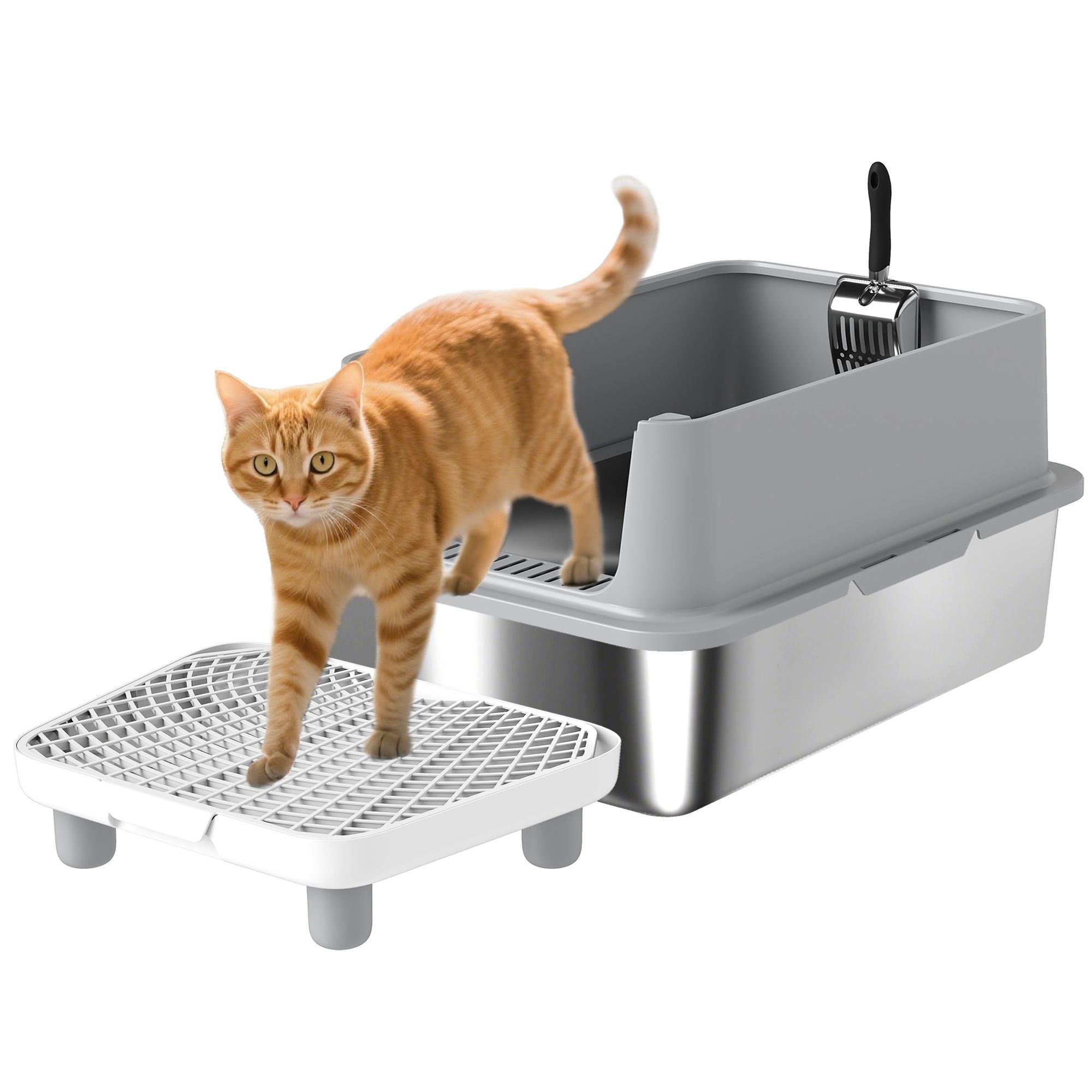 Spacious, Mess-Free Litter Box for Big Cats & Multi-Cat Homes