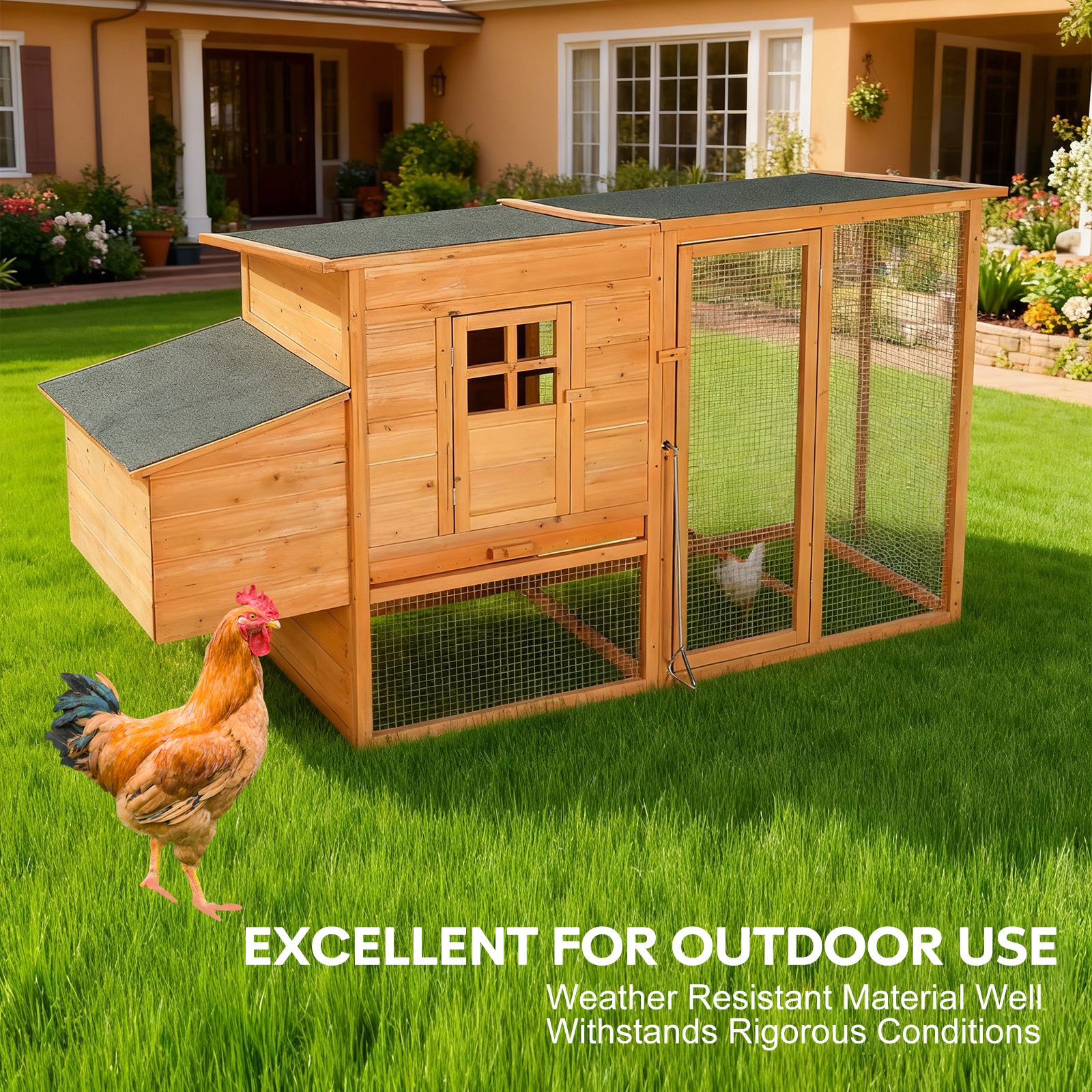 Extra-Large furniture-style Chicken Coop – Weatherproof and Easy to Assemble