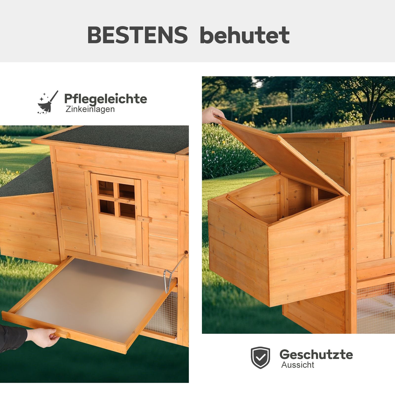 Extra-Large furniture-style Chicken Coop – Weatherproof and Easy to Assemble