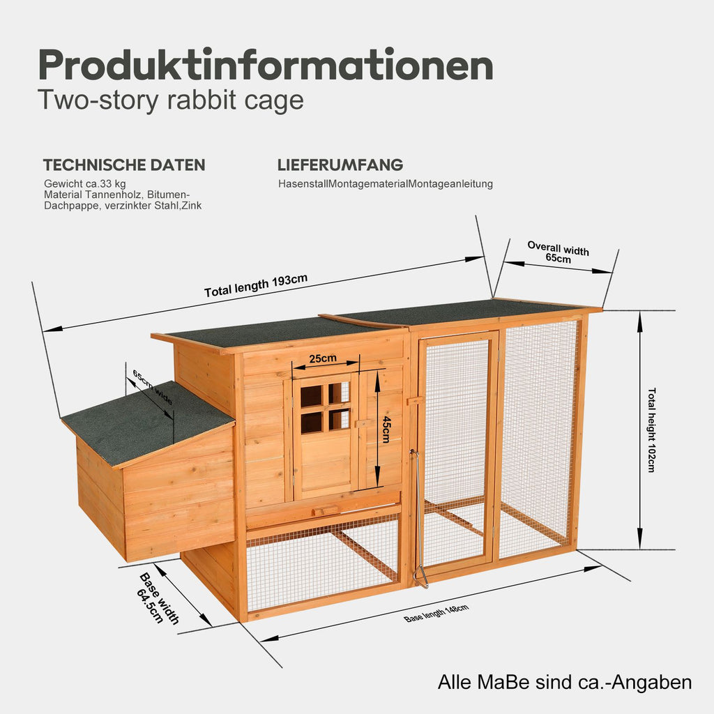 Extra-Large furniture-style Chicken Coop – Weatherproof and Easy to Assemble