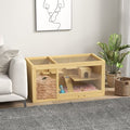 Extra Large Wooden Hamster Cage with Pull-out Tray, Seesaws, Ladder
