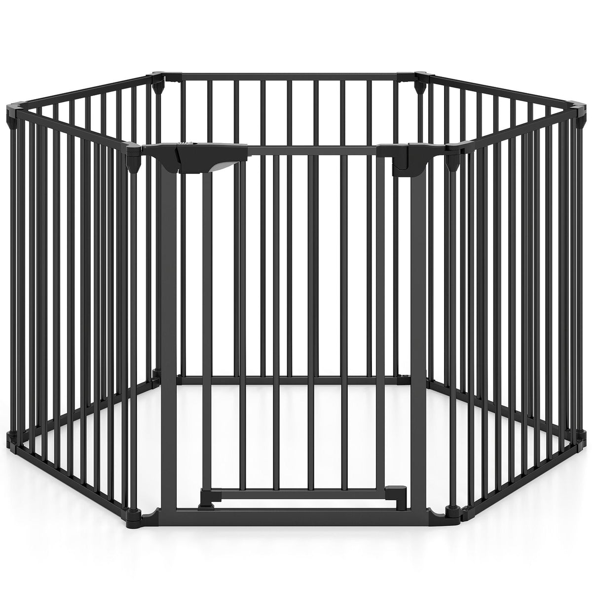 Expandable 6-Panel Pet Safety Gate with Secure Lock and Adjustable Fit