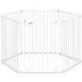 Extra Wide Baby Gate Fits 34.5-154" Openings 6-Panel Adjustable Pet Safety Fence