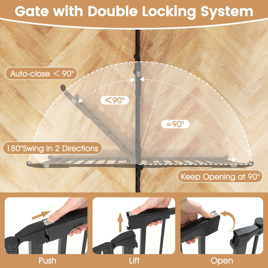 Expandable 6-Panel Pet Safety Gate with Secure Lock and Adjustable Fit