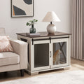 Stylish Farmhouse Dog Crate Furniture with Sliding Barn Door – A Cozy Retreat for Your Pup
