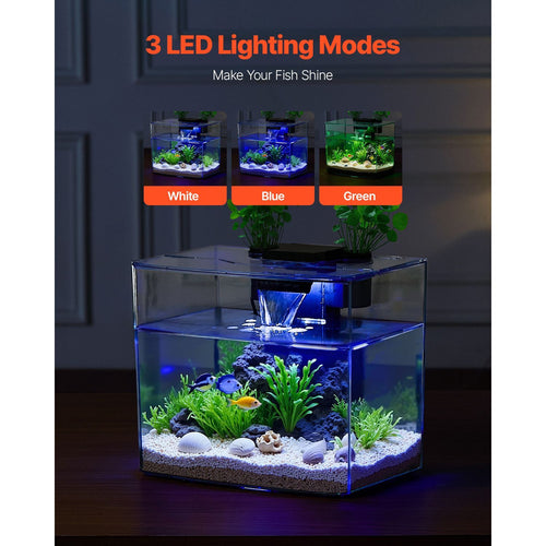 3.5 Gallon Arch Ultra-Clear Smart Aquarium with Self-Cleaning & 3-Color Lighting – image 2