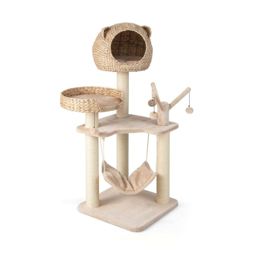 Five-Story Cat Tree with Hammock and Scratching Posts