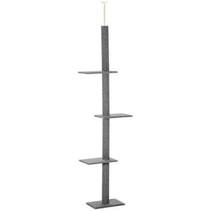 Tall Adjustable Cat Tree with Soft Covering and Jump Platforms