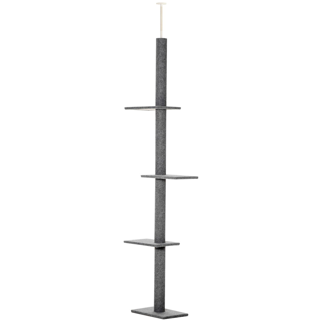 Tall Adjustable Cat Tree with Soft Covering and Jump Platforms