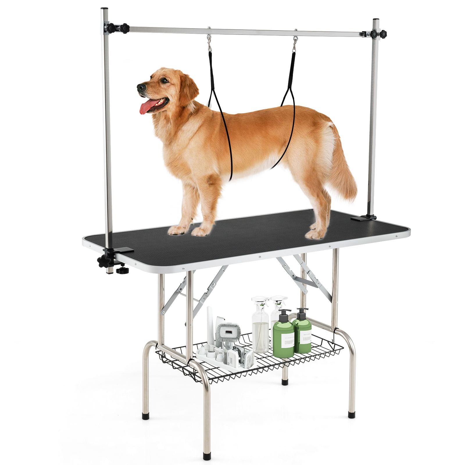 Foldable Dog Grooming Table with Adjustable Arms – Comfort & Stability for Every Groom