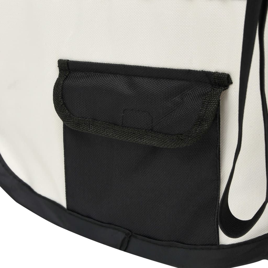 Foldable Dog Playpen with Carrying Bag Black 43.3"x43.3"x22.8