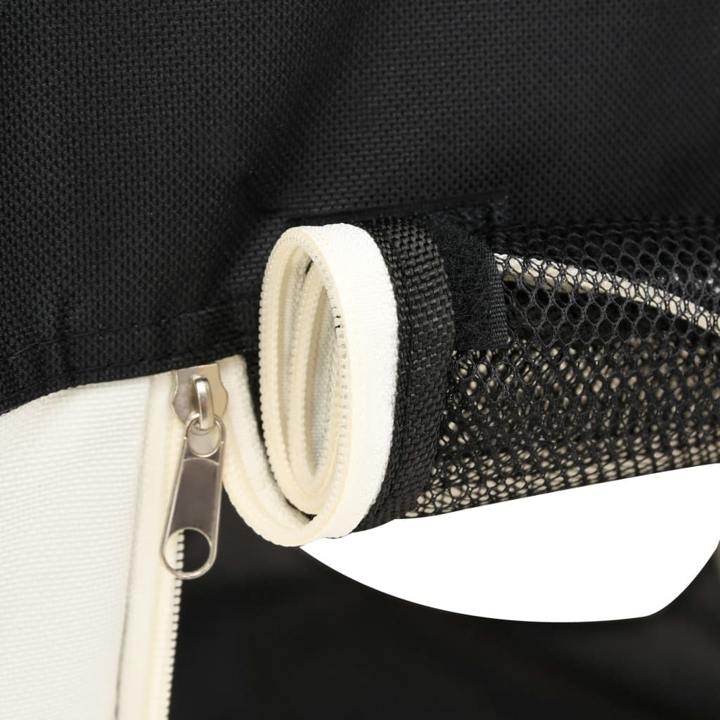 Foldable Dog Playpen with Carrying Bag Black 43.3"x43.3"x22.8