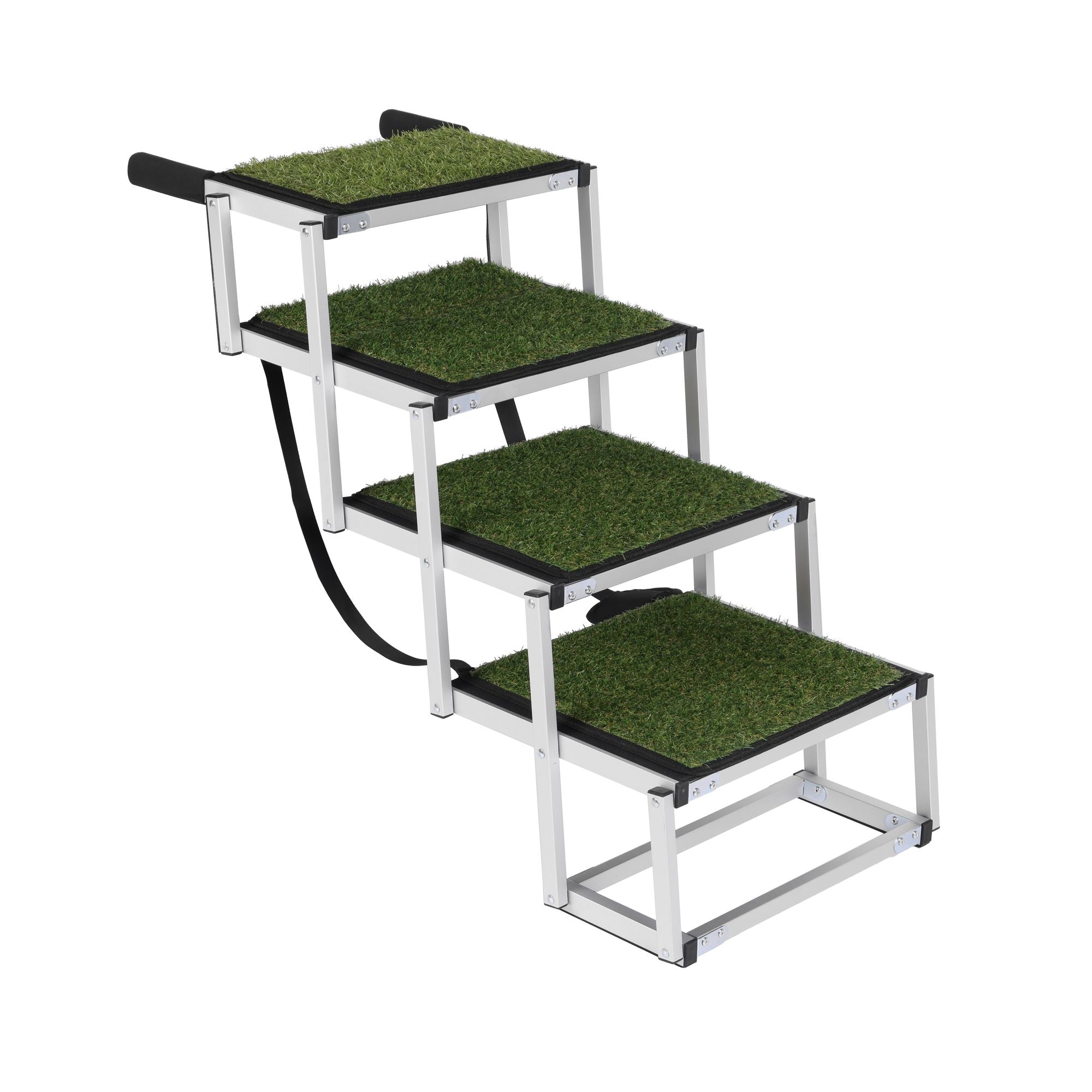 Foldable Dog Ramp for Cars, SUVs, Trucks, Portable Pet Dog Stairs for Large Dogs with Non-Slip Surface & Reinforced Design, Lightweight Yet Sturdy Supports Up to 250lbs