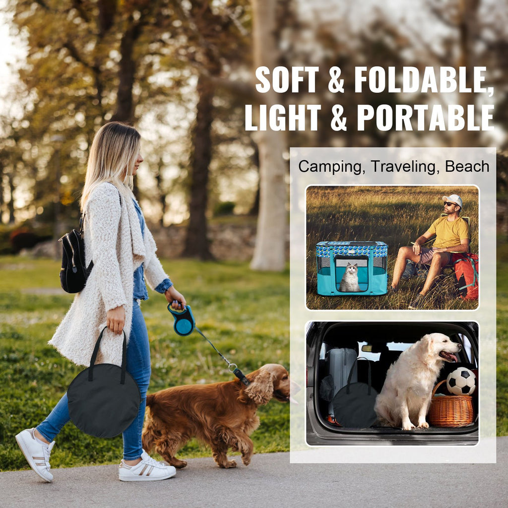 Foldable Pet Playpen: Portable, Breathable, water-ready, Easy Clean