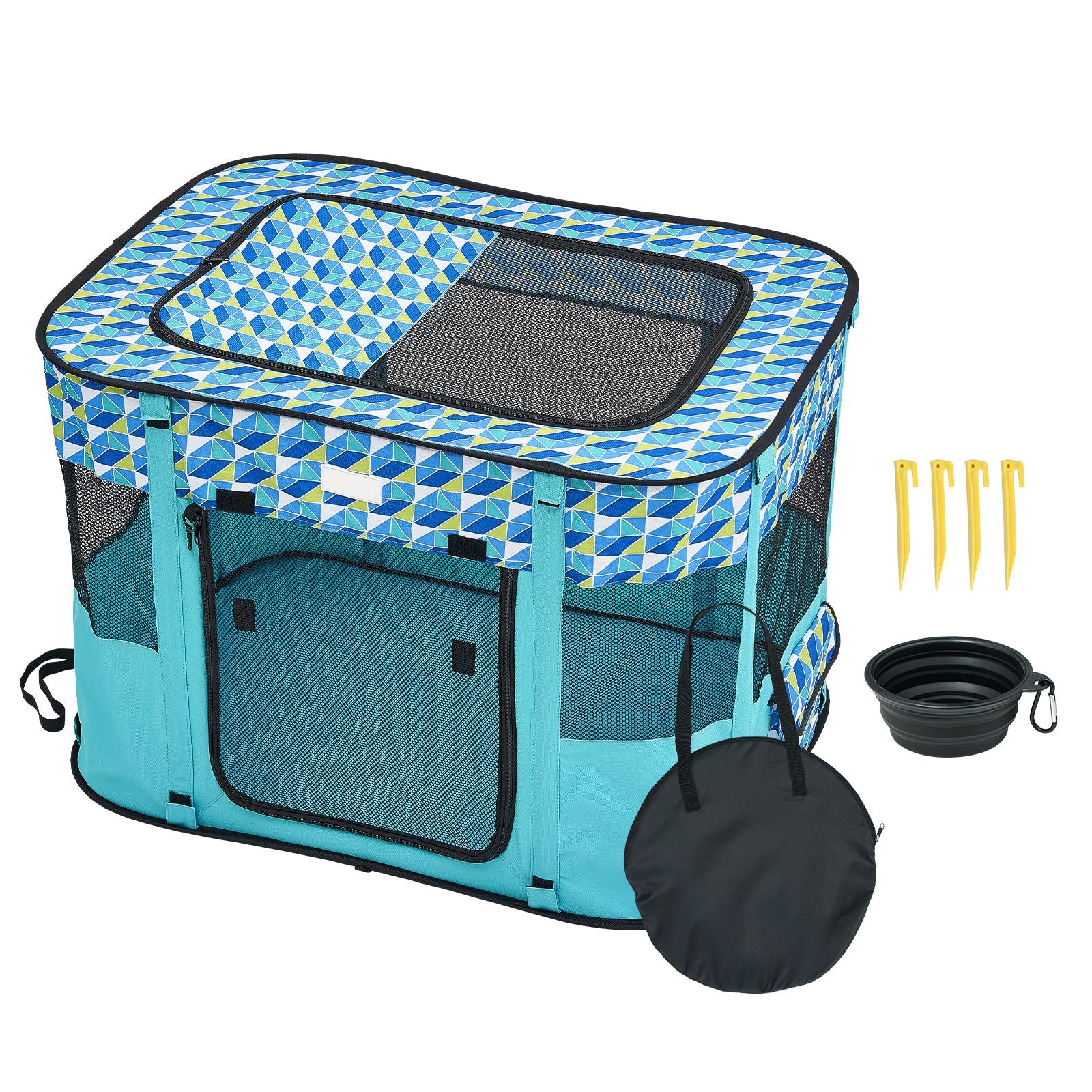 Foldable Pet Playpen: Portable, Breathable, water-ready, Easy Clean