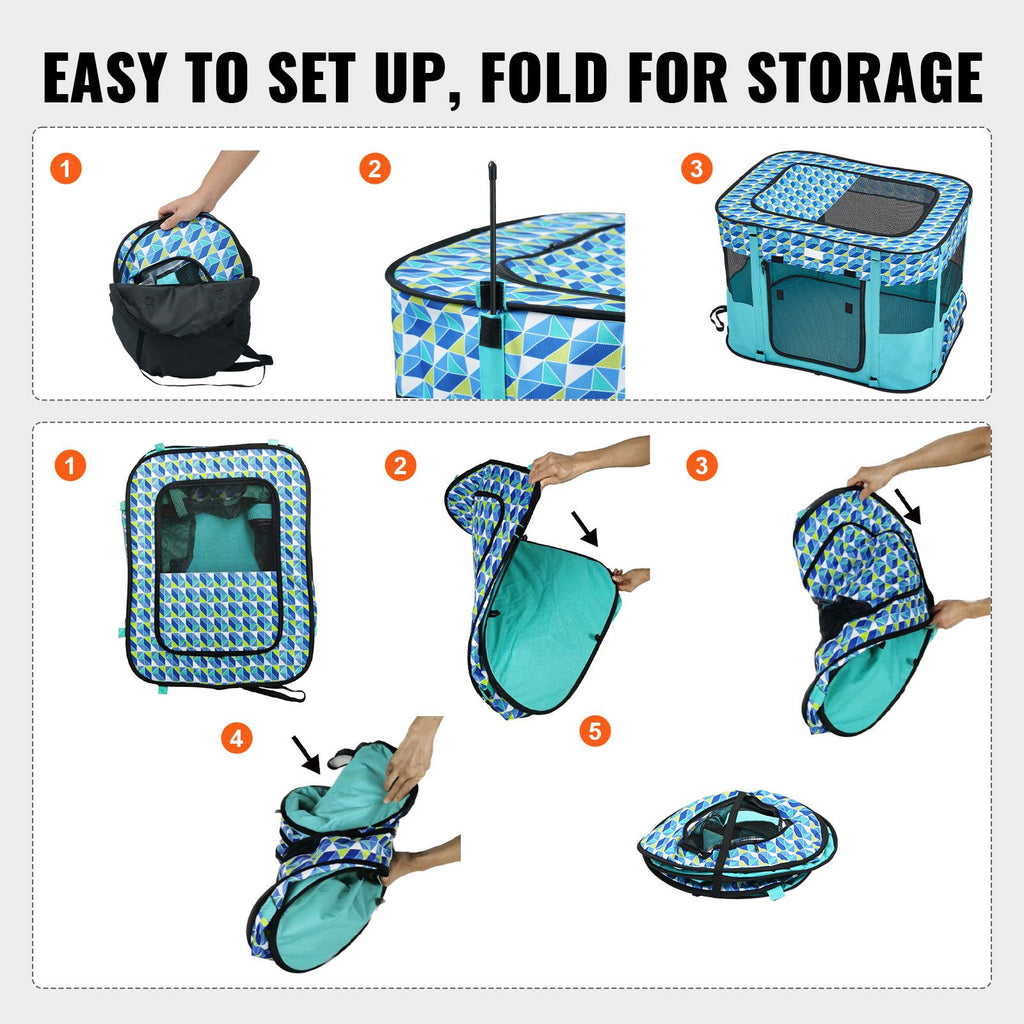 Foldable Pet Playpen: Portable, Breathable, water-ready, Easy Clean