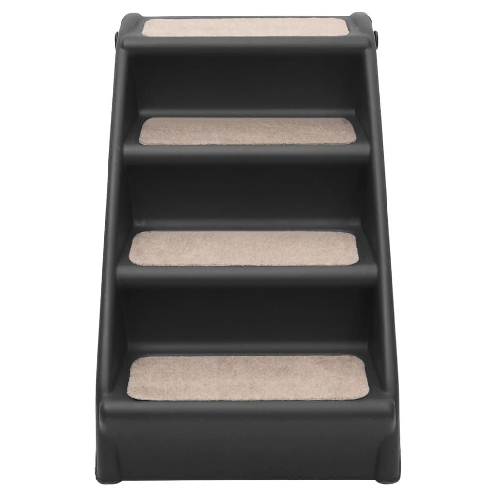 Folding Dog Stairs Black 24.4"x15.7"x19.5