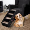 Folding Dog Stairs Black 24.4"x15.7"x19.5