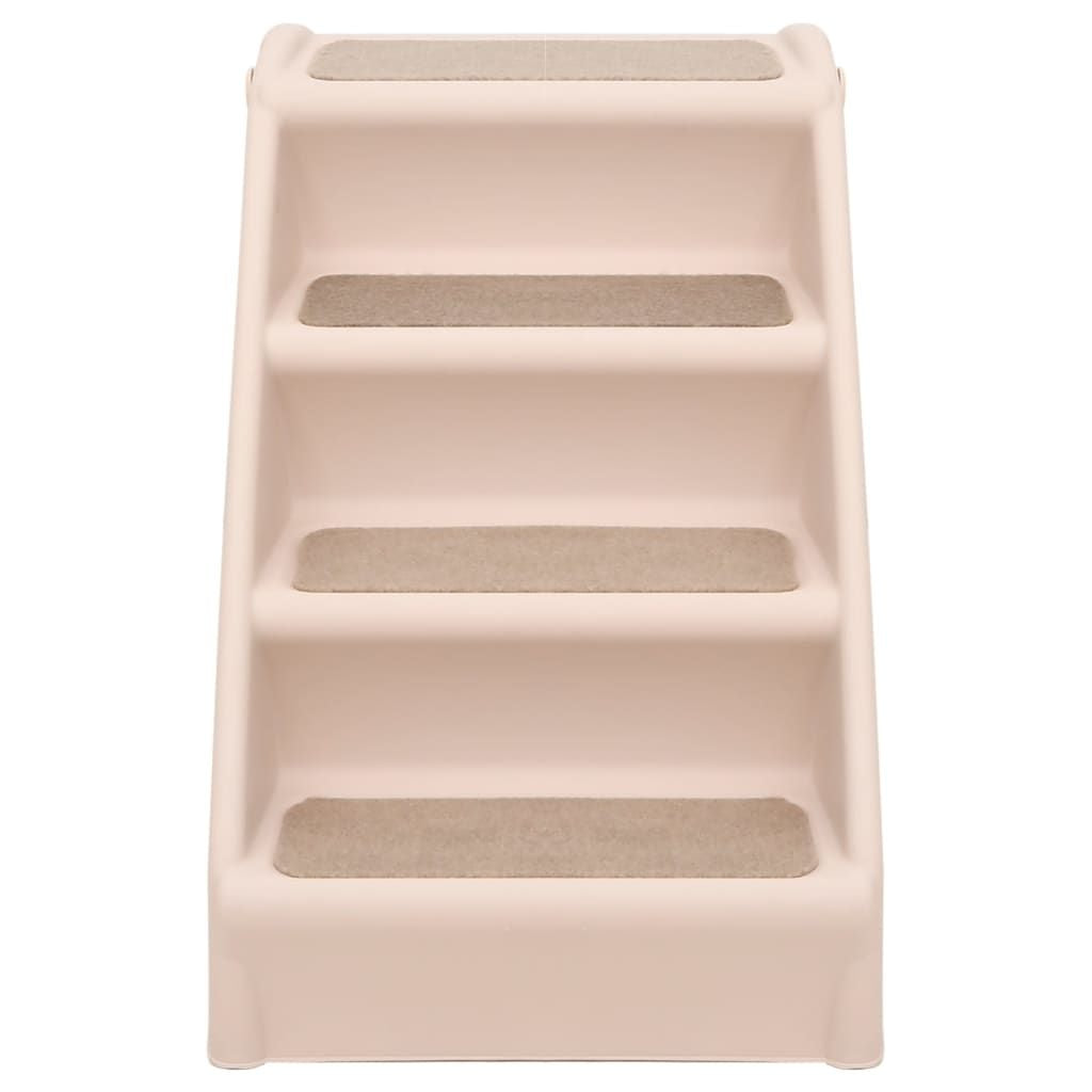 Folding Dog Stairs Cream 24.4"x15.7"x19.5