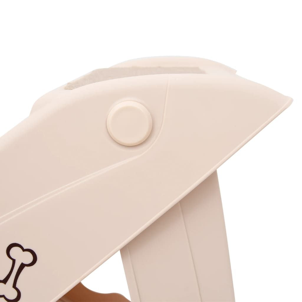 Folding Dog Stairs Cream 24.4"x15.7"x19.5