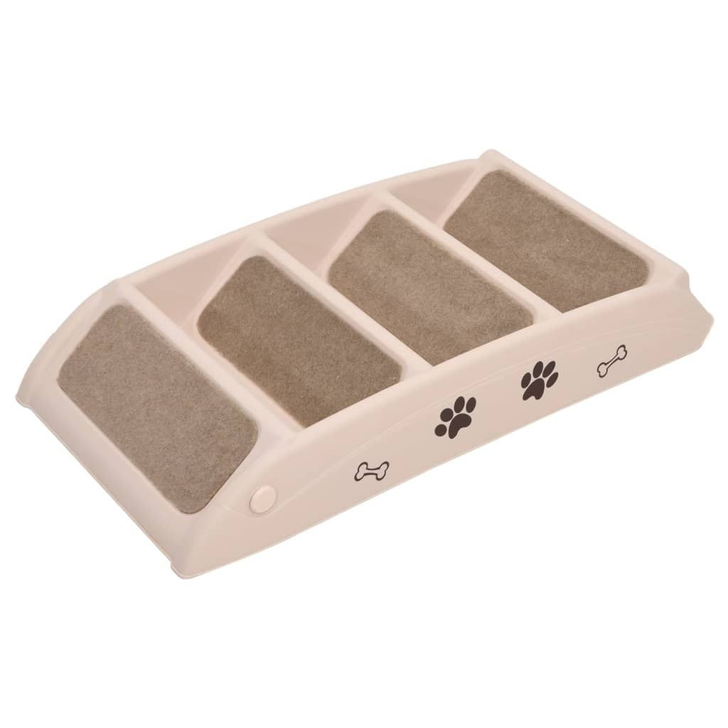 Folding Dog Stairs Cream 24.4"x15.7"x19.5