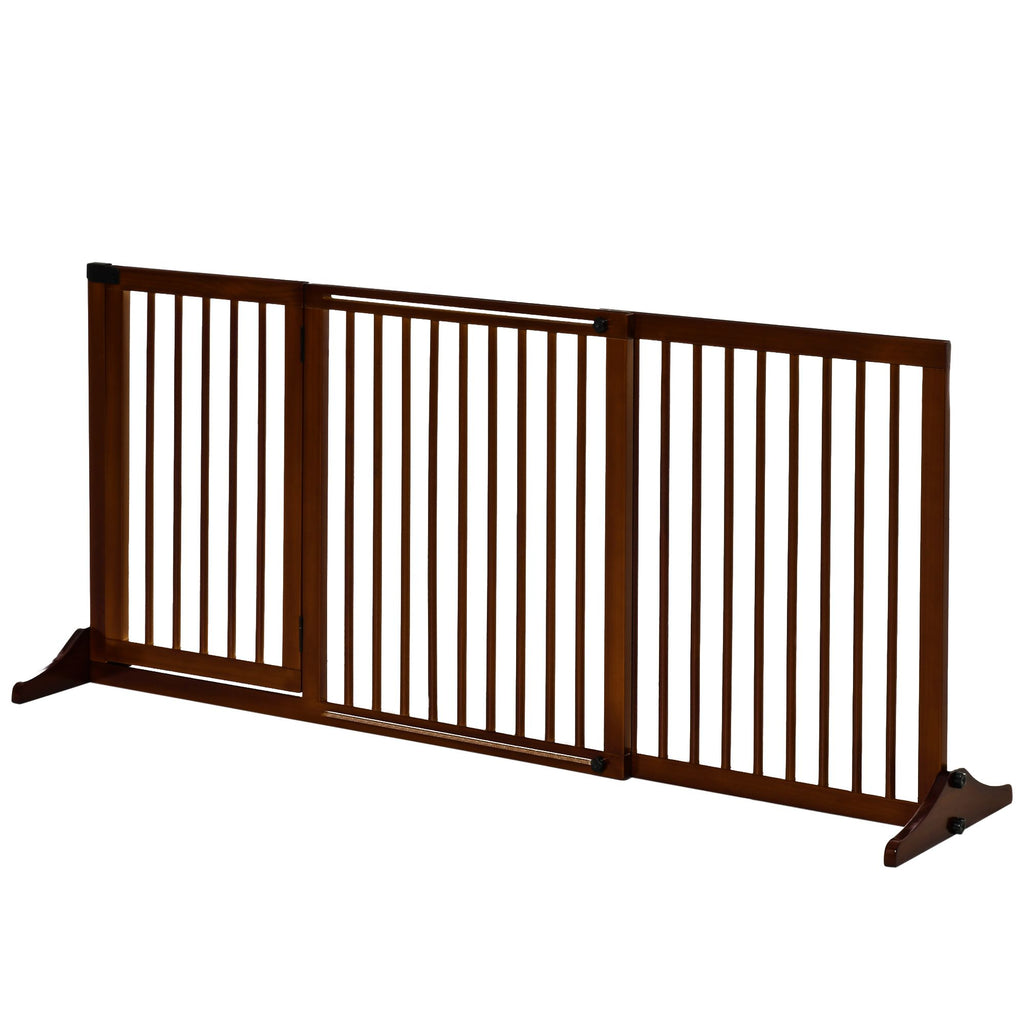 Freestanding furniture-style Pet Gate with Lockable Door, Adjustable Fit