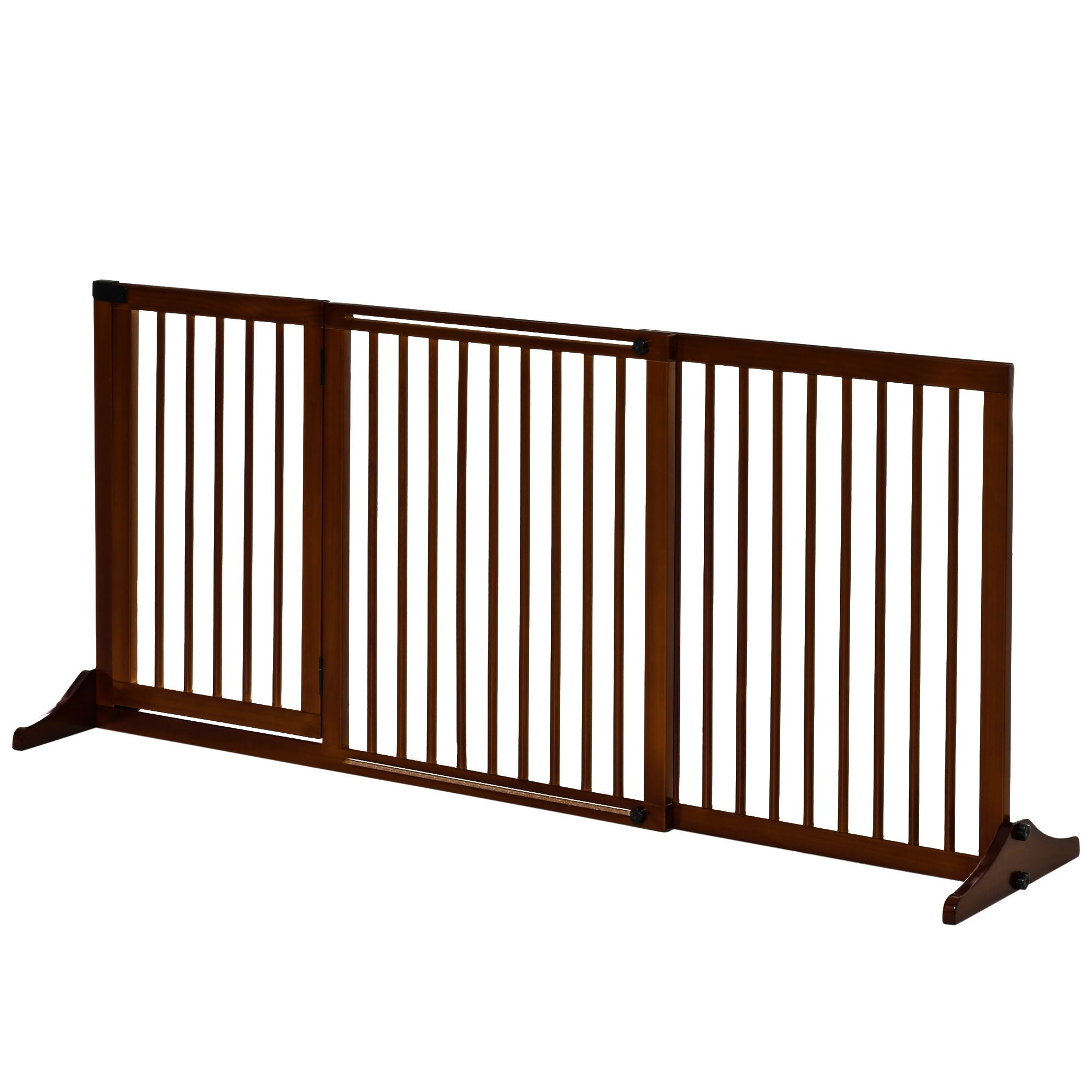 Freestanding furniture-style Pet Gate with Lockable Door, Adjustable Fit