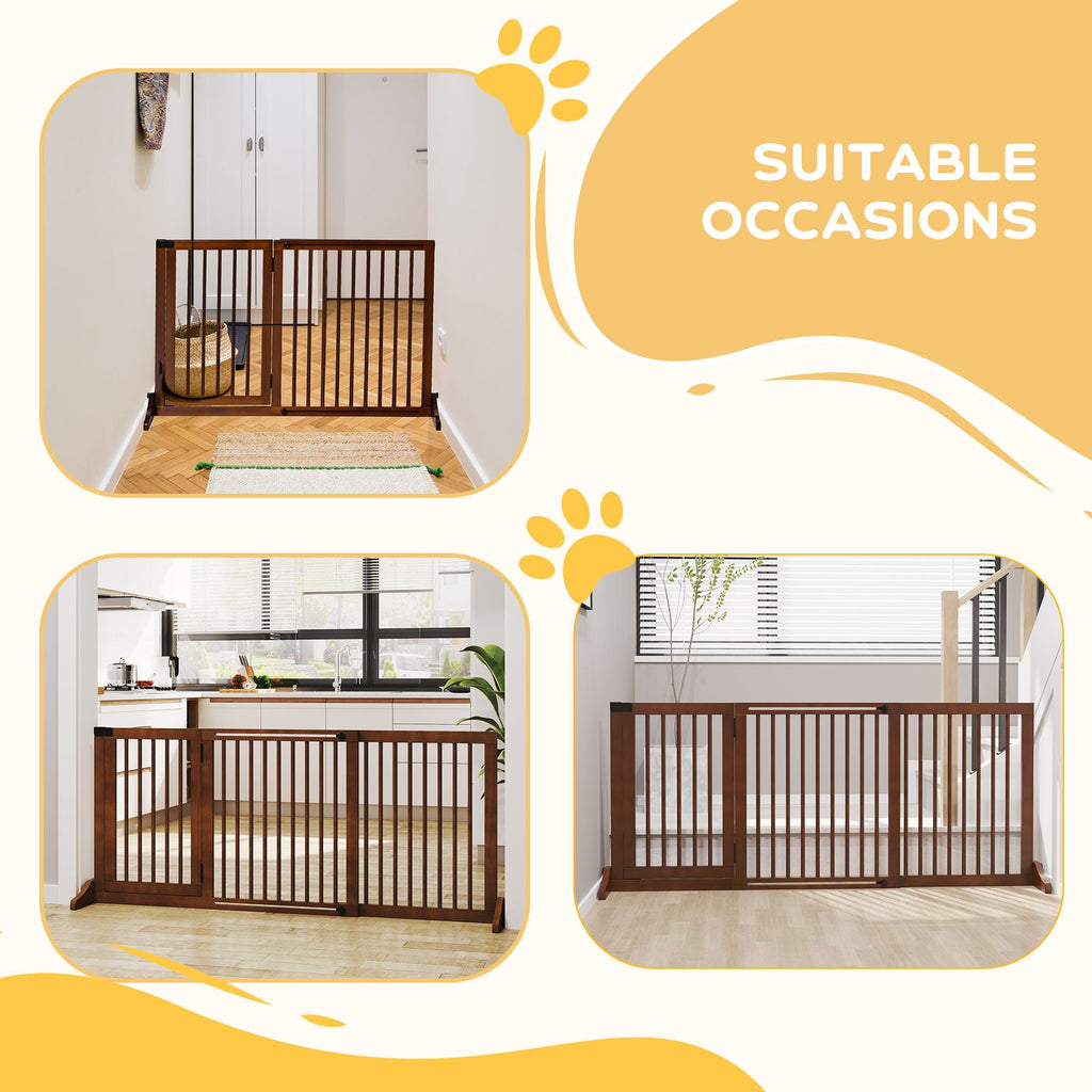 Freestanding furniture-style Pet Gate with Lockable Door, Adjustable Fit