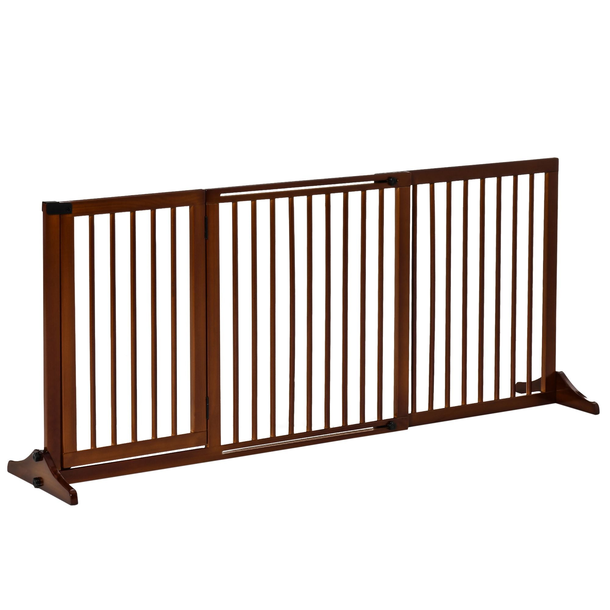 Freestanding furniture-style Pet Gate with Lockable Door, Adjustable Fit