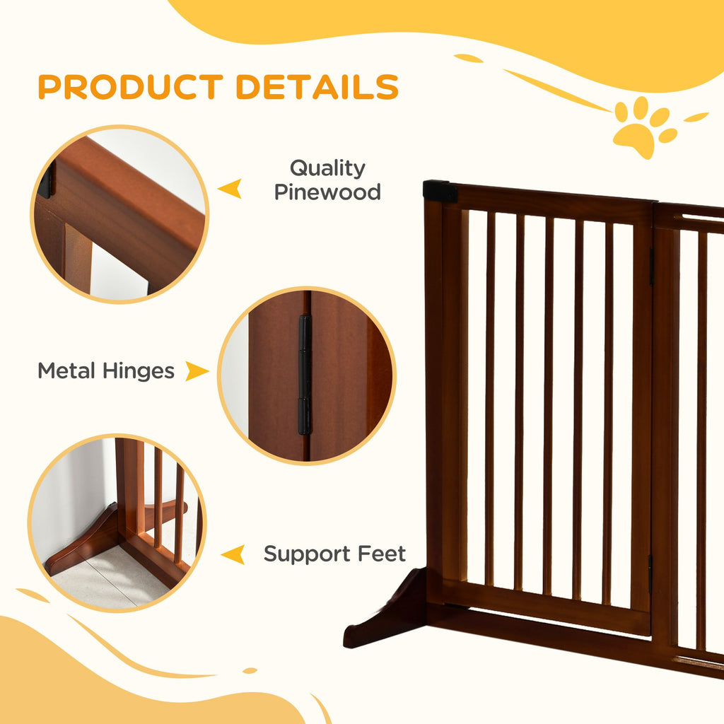 Freestanding furniture-style Pet Gate with Lockable Door, Adjustable Fit