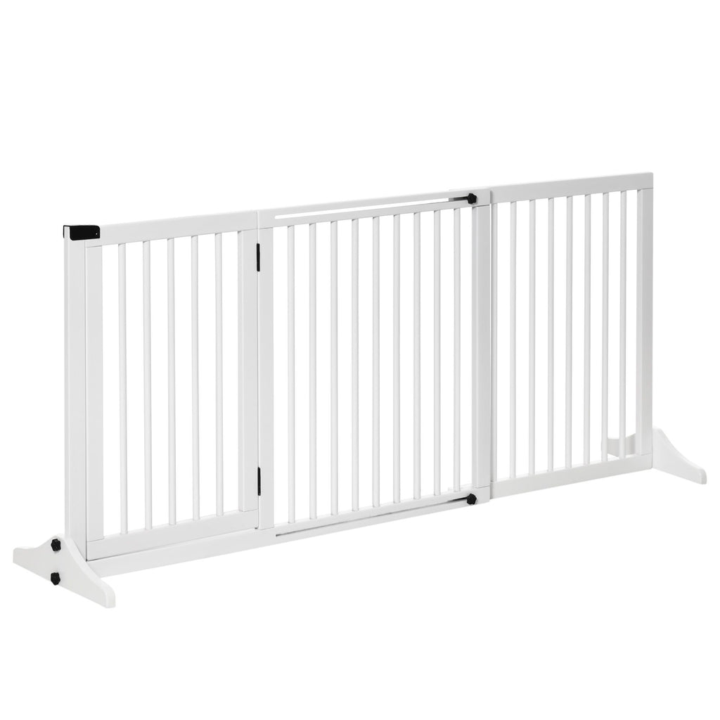 Adjustable Freestanding furniture-style Pet Gate with Lockable Door
